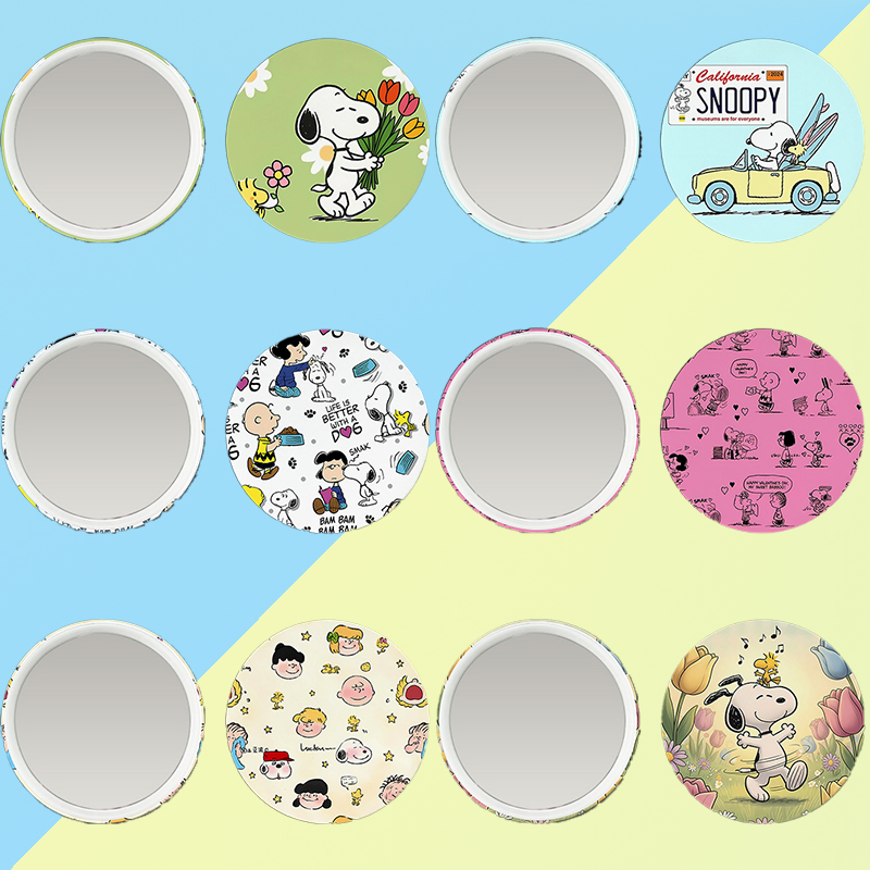 Anime Merchandise Women - Lencana Cermin Snoopys Baru, Pin Kartun