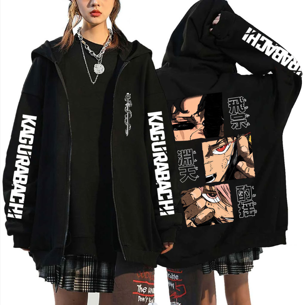 Anime Merch Hoodie - Hoodie Zipper Merchandise Anime Jepang Kagurabachi