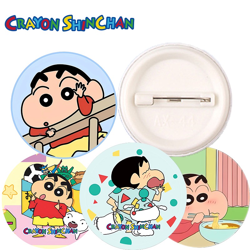 Anime Merchandise Women - Bros Lucu Crayon Shin-chan, Pin Dekorasi
