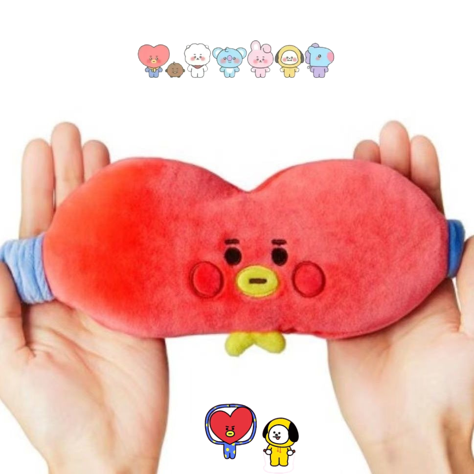 Anime Cosplay Merchandise - Masker mata boneka plush BT21 imut