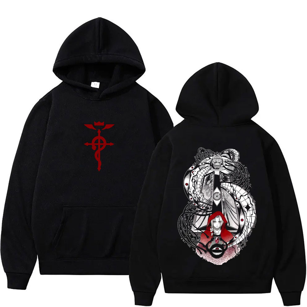 Anime Merch Hoodie - Hoodie Merchandise Anime Jepang Fullmetal Alchemist
