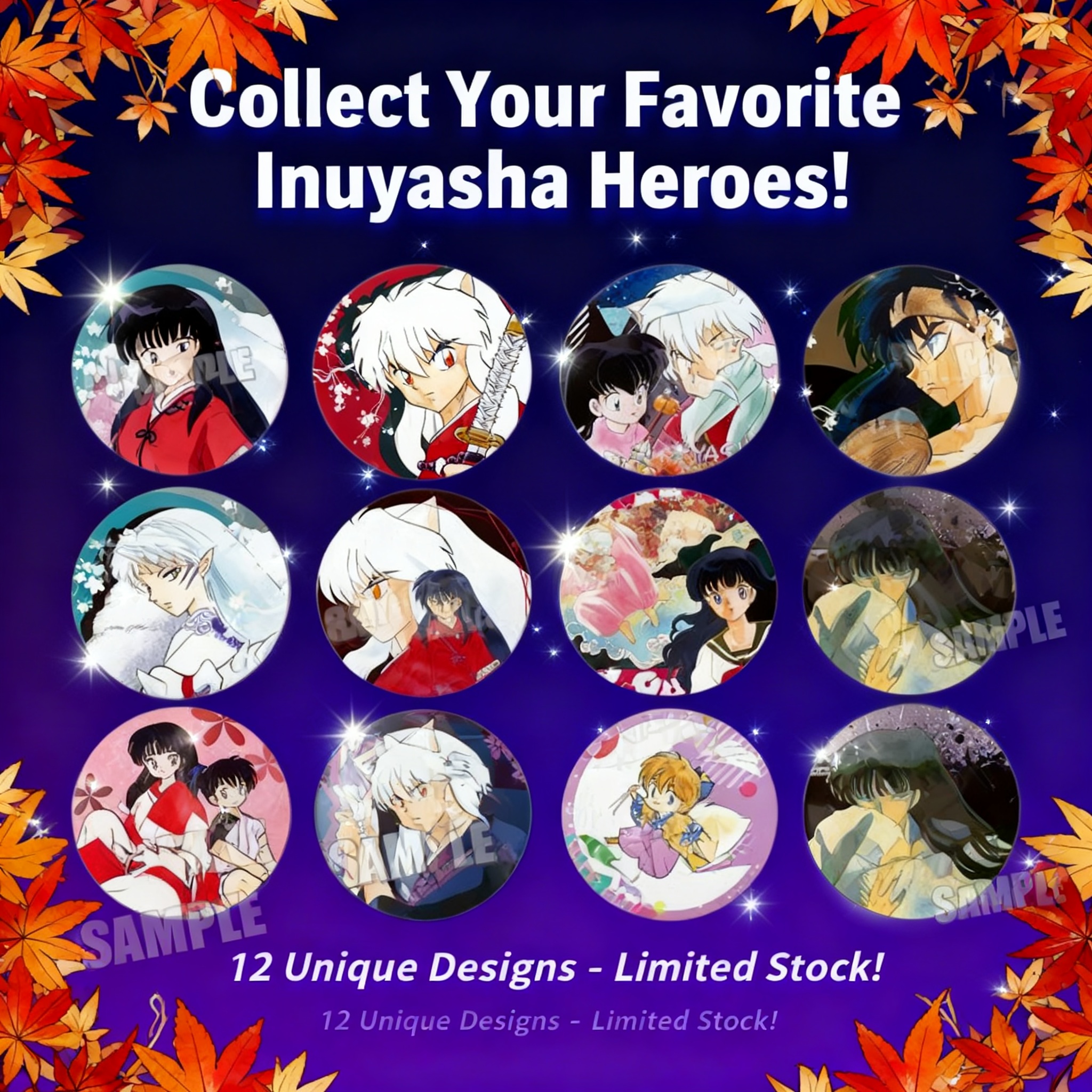 Anime Cosplay Merchandise - Inuyasha Kagome Sesshomaru Shippo Sango Naraku