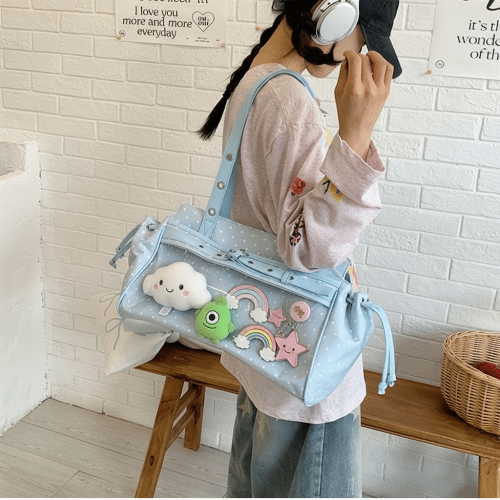 Tas Selempang Transparan PVC H - Anime Merchandise Women ulasan dan harga