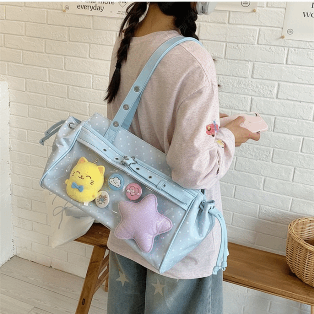 Tas Selempang Transparan PVC H - Anime Merchandise Women ulasan dan harga