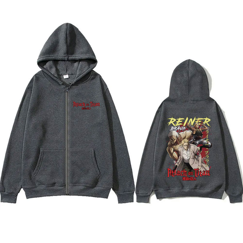 Hoodie Resleting Grafis Anime  - Anime Merch Hoodie ulasan dan harga