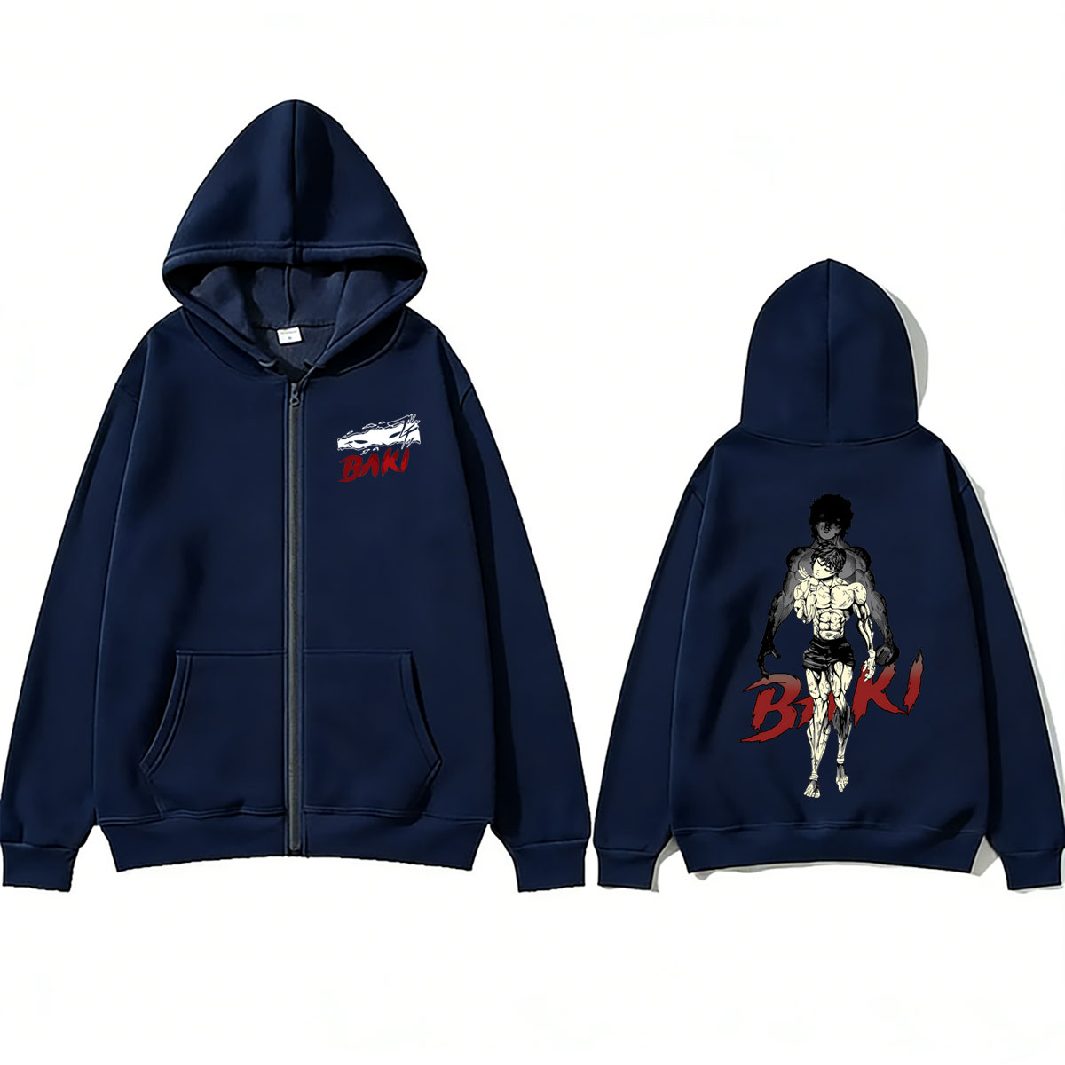 Hoodie Zipper Anime Baki The G - Anime Merch Hoodie ulasan dan harga