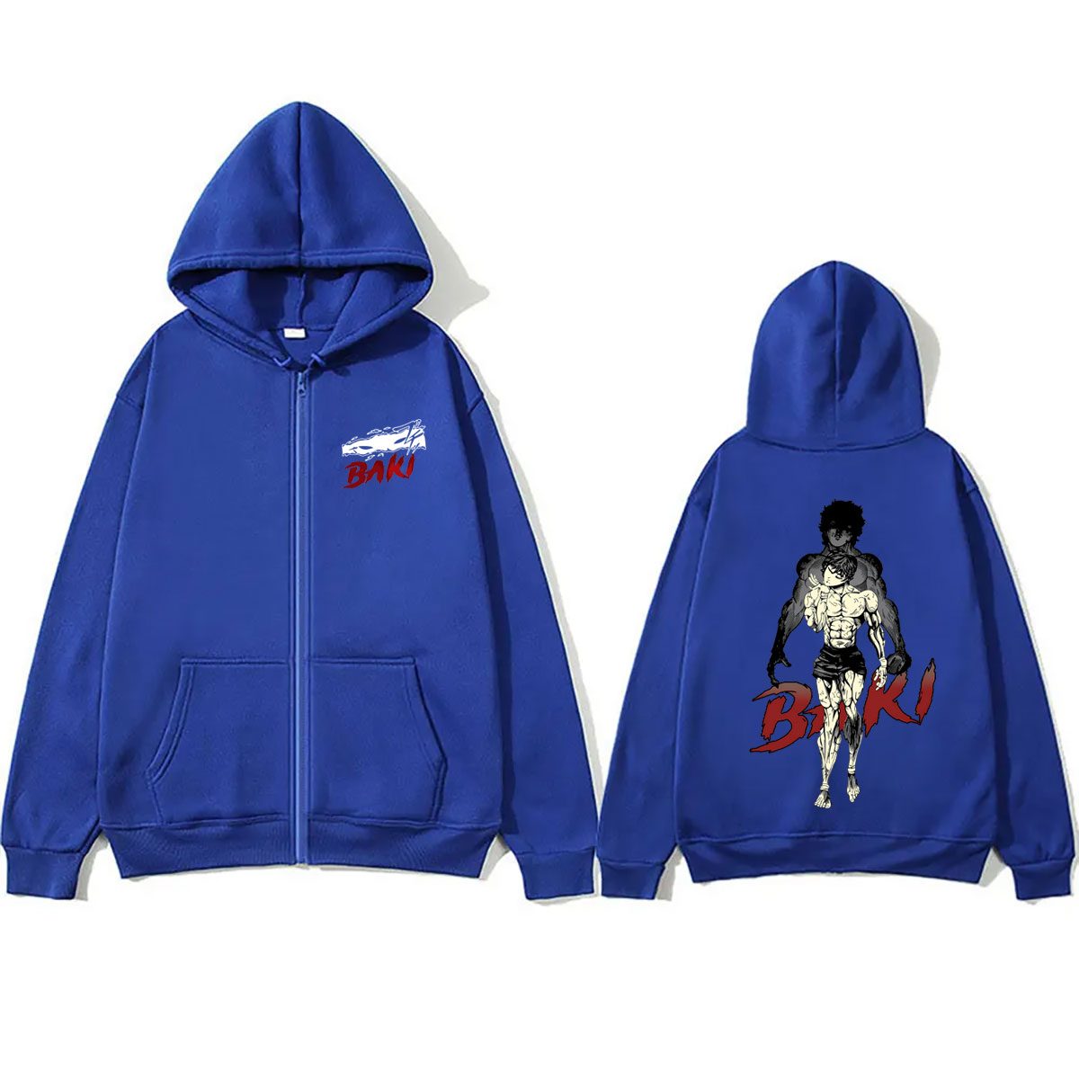 Hoodie Zipper Anime Baki The G - Anime Merch Hoodie ulasan dan harga